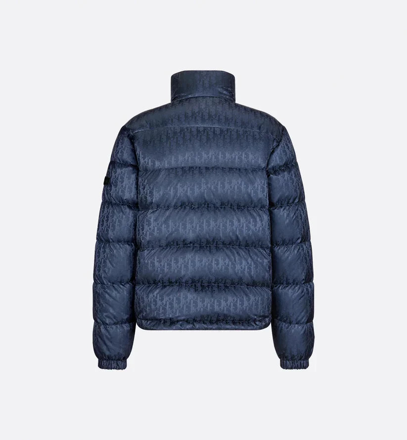 "D" Oblique Puffer Blau